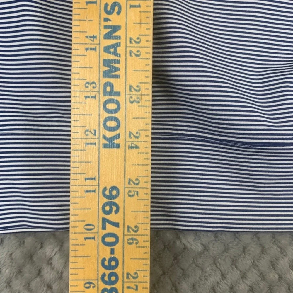 Turtleson Mens Medium 1/4 Zip Pullover Navy White Striped Broadmoor Invitation